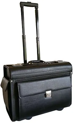 £59.99 • Buy High Quality Black Wheeled Business Executive Laptop Flight Pilot Case Briefcase