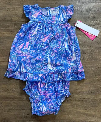 NWT Lilly Pulitzer Cecily Infant Dress Its A Sailabration Sz 12-18 Months 2Piece • $45