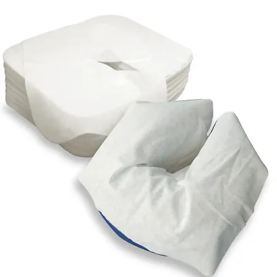 100 Disposable Face Cushion Covers-massage Cradle Pillow - Flat Headrest Sheet • $15.95