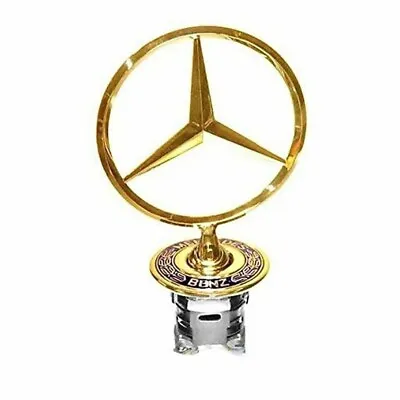 3D Star Hood Logo Emblem Badge For Mercedes Benz W210 W202 W203 C200 W211 Gold • $14.99