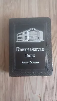 Vintage Metal Coin Bank Book North Denver Bank No Key Denver Co • $30