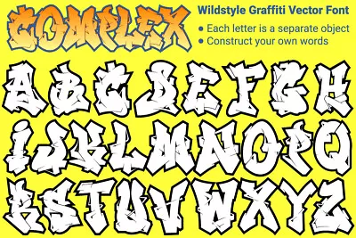 Graffiti Vector Font - Complex • $10