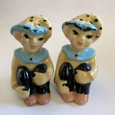 Ceramic Arts Studio Vintage Pixie Elf  Salt & Pepper Shakers Figurines • $18