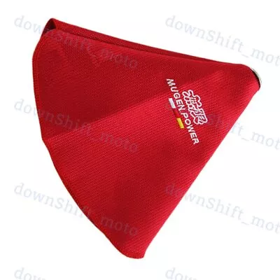 MUGEN Shift Knob Shifter Boot Cover MT/AT W/ Red Stitches Racing Fabric JDM • $11.80