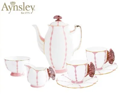 £420.38 • Buy Aynsley Butterfly Handle Tea/ Coffee Service Complete Set  4 Colors To Choose