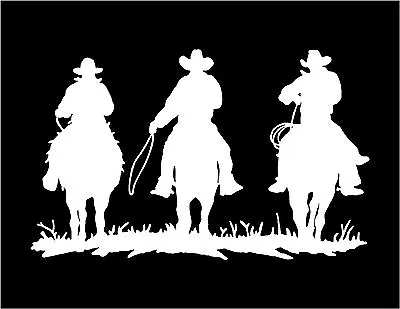 $8.99 • Buy Cowboy Decal Horseback Riding Horses Car Truck Trailer Window Vinyl Sticker 