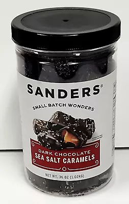 $19.87 • Buy Sanders Dark Chocolate Sea Salt Caramels Small Batch Wonders 36 Oz 1.02 Kg