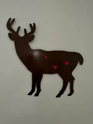 Metal Deer Stag Hanging Wall Art Memo Board W/ Dart Magnets Lodge Cabin Decor • $15