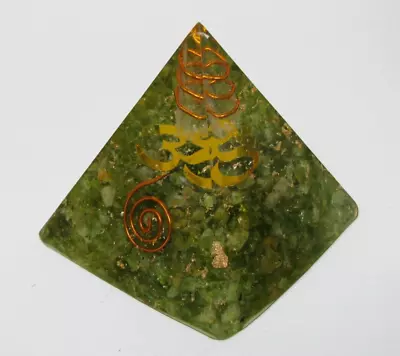 Green Orgone Pyramid Meditation Healing Reiki Spiritual Metaphysical Gift • $7.98