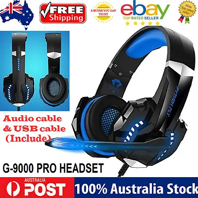 New Pro Gaming Headset G9000 Headphones For PS4 Xbox One Laptop PC Tablet Etc AU • $41.99