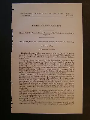Government Report 1900 Robert J Spottswood Railroad Service Denver To Slaghts  • $22
