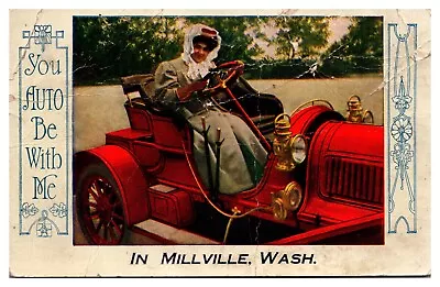 Millville Washington ~ You Auto Be With Me ~ Whitten &  Dennison Posted Postcard • $3.99