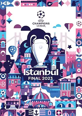 UEFA Champions League Istanbul Final /23 Football Poster Man City Vs Inter Milan • £7.50