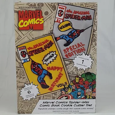 Williams Sonoma Marvel Comics Cookie Cutter Set Spider Man Comic Book NIB  • $8.99