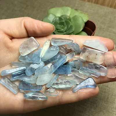 $11.06 • Buy 25pcs Natural Aquamarine Polish Crystal Quartz Specimen Healing 32g A8422