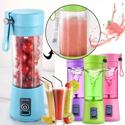 Juice Shaker Blender Bottle USB Electric Fruit Juicer Maker Portable Mixer • $15.89