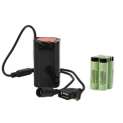 Rechargeable Battery Pack 8.4v 6400 MAh & Pouch For Bicycle Bike Cycle Light • £13.91