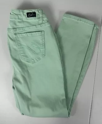 Earl Jeans Womens Size 10 Mint Green Skinny Ankle Mid Rise Stretch • $13.37