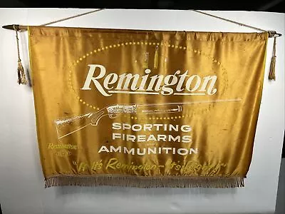 Remington Firearms 1958 Vinyl Banner Rare Vintage 1950’s Remington Shotgun Logo • $397.77