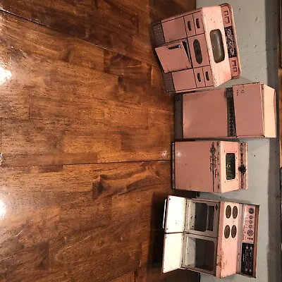 Lot Of 4 Old Vintage Wolverine Pink Toy Kitchen Sink Fridge Oven Washer • $99