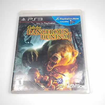 Cabela's Dangerous Hunts 2011 PS3 Playstation 3 With Manual  (Gun NOT Included) • $2.50