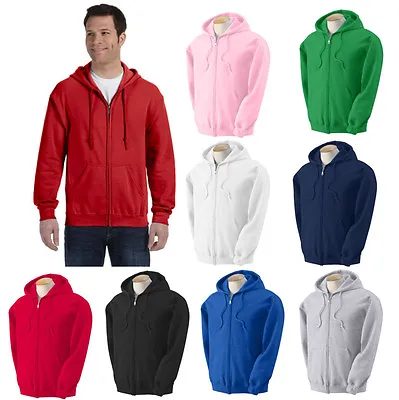 Men's Solid Full Zip Up Hoodie Classic Hooded Zipper Sweatshirt Cotton Unisex  • $26.98