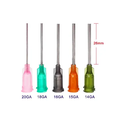 1'' Blunt Dispensing Needles Syringe Needle Tips For Glue Oil Ink 14-20 Gauge • $6.99