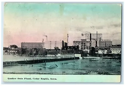 1914 Quacker Oats Plant Exterior Building Cedar Rapids Iowa IA Vintage Postcard • $19.47