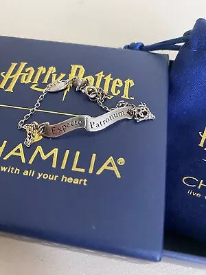 Rare Chamilia 925 Silver Harry Potter Bracelet Expecto Patronum V16 • £30