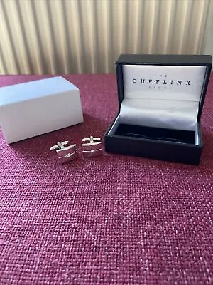 £18 • Buy Brand New Cufflinks Silver Colour With Diamante Detail New In Box