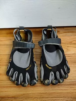 Vibram Five Fingers Bikila Black Gray Camo EU 42 US M1485 Size 9-9.5 Watershoes • $25