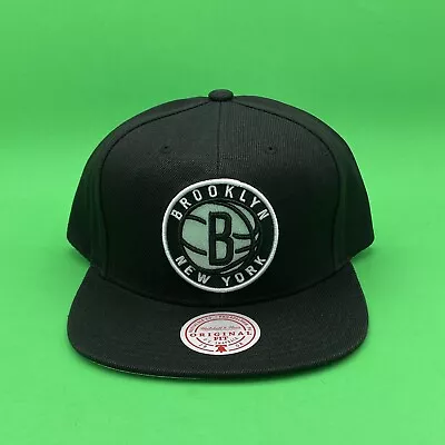 Mitchell & Ness Black/White NBA Brooklyn Nets Core Basic Snapback OSFA NEW • $33.97