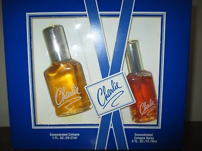 Vintage CHARLIE Gift Set Concentrated Cologne 1 Oz & Spray .5 Oz NEW IN BOX! • $29.99