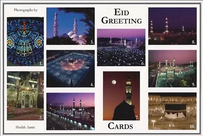  EID GREETING CARDS Wit Ten Photographs Of Holy Mosques In Makkah And Madinah • $10