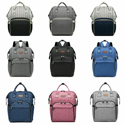 Multi-Function Maternity Backpack Baby Diaper Nappy Rucksack Mummy Changing Bag • £19.99