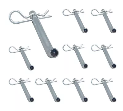 (10 Pack) Steel Hitch Pin With Box End 1/2  X 4-7/8  Usable Length With Clip • $21.99