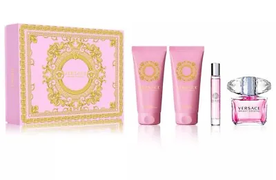 Versace Bright Crystal 4-Pc Gift Set Women's Eau De Toilette FREE Same Day Ship • $106.99