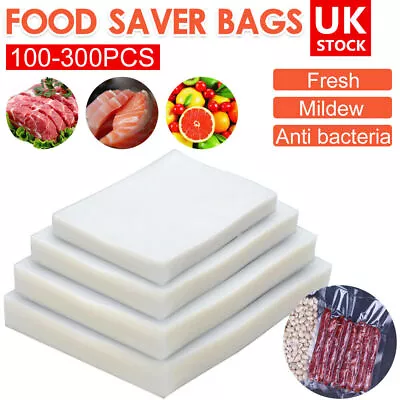 £20.99 • Buy 300x Textured Vacuum Vac Sealer Sous Vide Food Saver Storage Embossed Bags Uk^