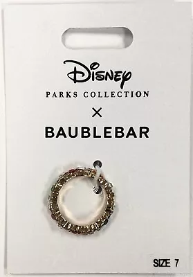 Disney Parks Collection X Baublebar Mickey Mouse Icon Size 7 Gold Tone Ring • $49.99