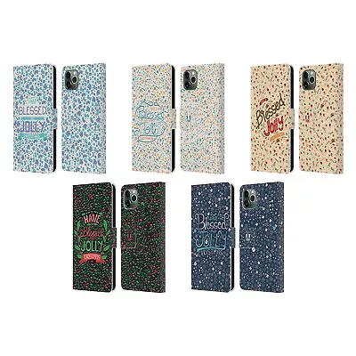 HEAD CASE DESIGNS BLESSED CHRISTMAS LEATHER BOOK CASE FOR APPLE IPHONE PHONES • £14.95