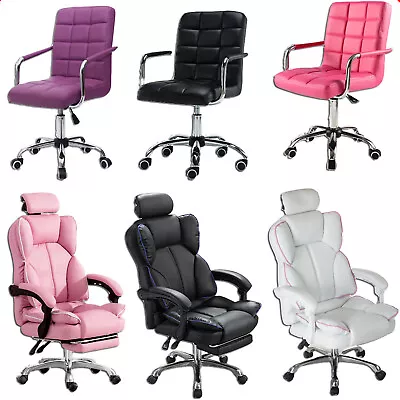 $99.10 • Buy Executive Racing Gaming Chairs Swivel Office Recliner Computer Chair W/ Footrest