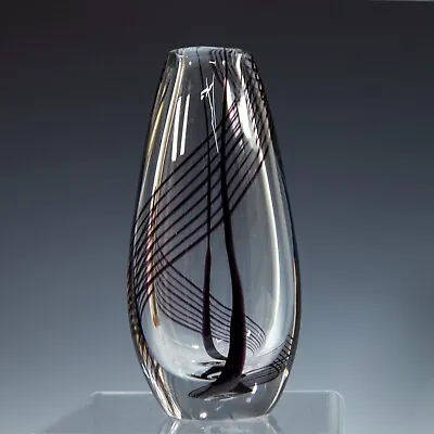 Kosta Vicke Lindstrand Art Glass Vase Sweden MCM Modernist • $225