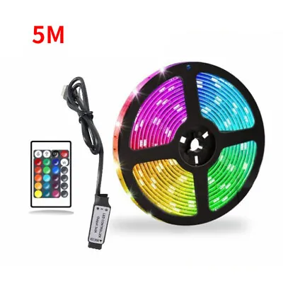Waterproof LED Strip Light Bluetooth 5050 RGB Colour Changing Tape Outdoor 5-30M • £3.99