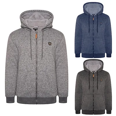 Mens Fur Lined Zip Up Hooded Top Winter Sherpa Hoodie Boys Casual Warm Jackets • £24.99