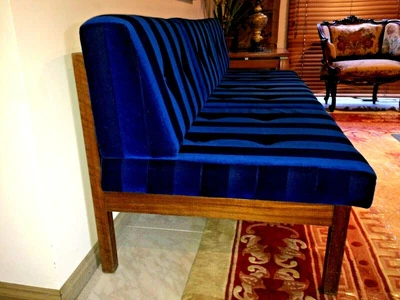 $6000 • Buy Terry Ridley Mid Century Three Seat Sofa Vintage Retro Velvet Designer