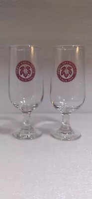 2 Vintage Jacob Best Pabst Brewing Co. Beer Glass Since 1844 Stemmed • $34.99