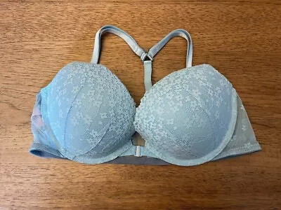 Victoria's Secret Pool Blue Lace 38B Sexy Tee Push Up Padded Front Close Bra VS • $24.99