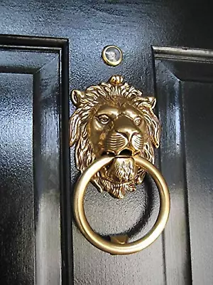 Authentic Vintage Brass Lion Door & Gate Knocker Handle Pull Door Accessories  • $74.95