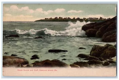 C1905 Shore Scene And Surf Diamond Island Maine ME Unposted Antique Postcard • $9.98