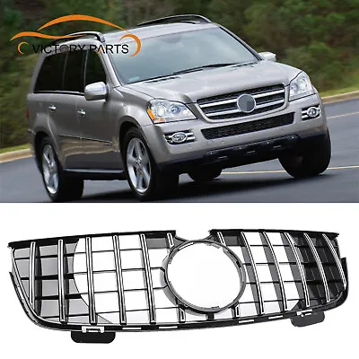 GT-R Front Grille For Mercedes-Benz X164 GL350 GL450 2007-2009 Silver • $125.18